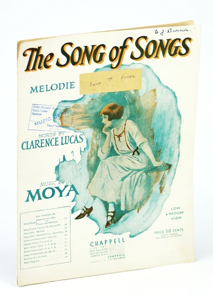 The Song of Songs - Chanson Du Coeur Brise: Sheet …