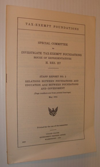 Staff Report No. 2 - Relations Between Foundations and Education …