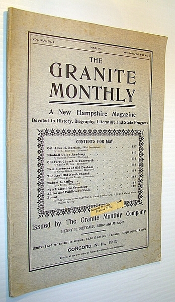 The Granite Monthly - A New Hampshire Magazine Devoted to …