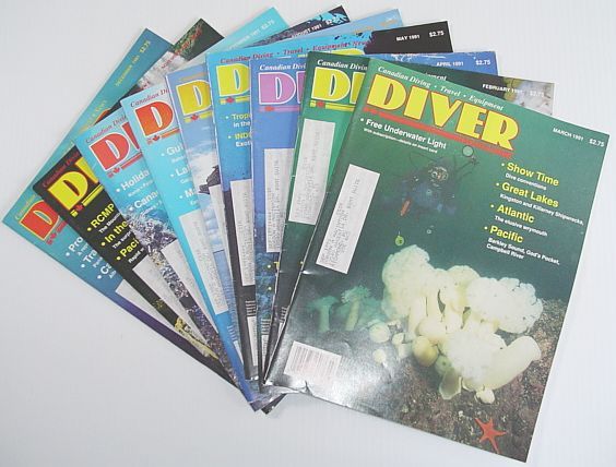 Diver Magazine: 9 Issues from 1991