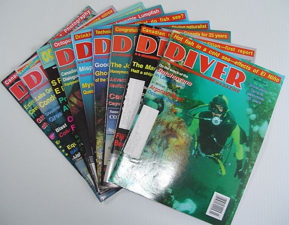 Diver Magazine: 9 Issues from 1996