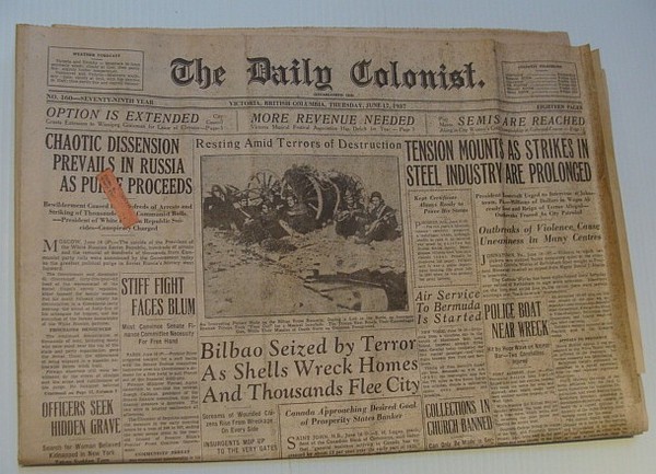 The Daily Colonist, Thursday, June 17, 1937, Victoria, British Columbia …