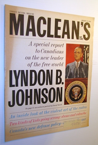 Maclean's Magazine, 25 January 1964 - Lyndon B. Johnson Cover …