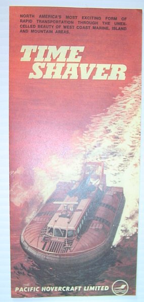 TimeShaver: 4-Panel Brochure for a Passenger Hovercraft Service Which Connected …