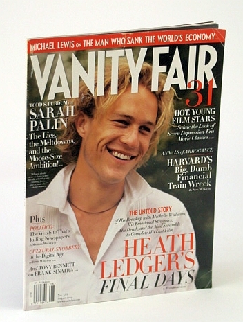 Vanity Fair Magazine, August 2009 - Heath Ledger Cover Photo