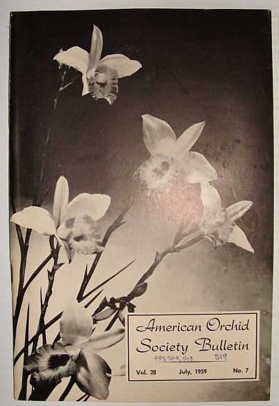 American Orchid Society Bulletin Vol. 28 July, 1959 No. 7