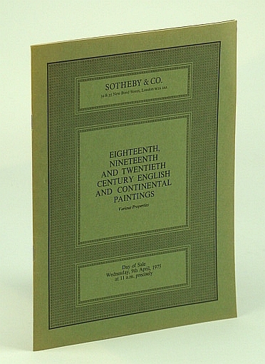 Sotheby & Co. Catalogue of Eighteenth, Nineteenth and Twentieth Century …