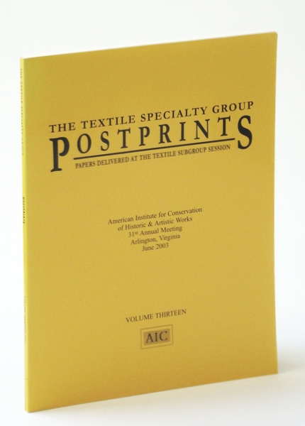 American Institute for Conservation of Historic & Artistic Works, 31st …