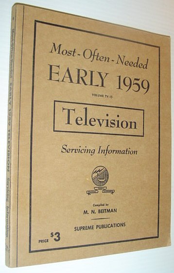 Most-Often-Needed Early 1959 Television Servicing Information: Volume TV-15