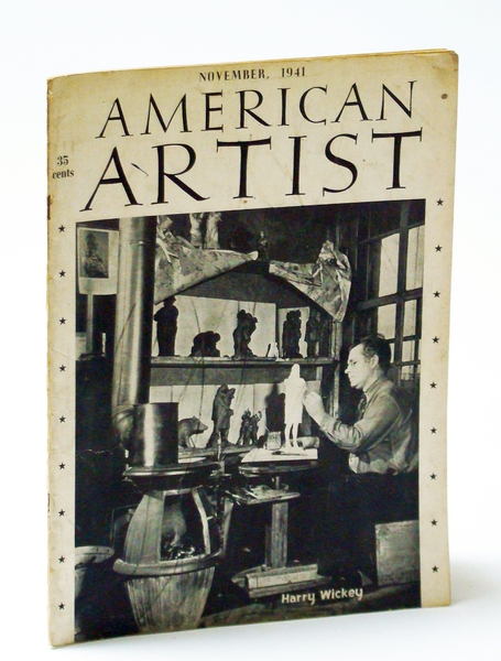 American Artist Magazine, November (Nov.) 1941 - Harry Wickey Cover …