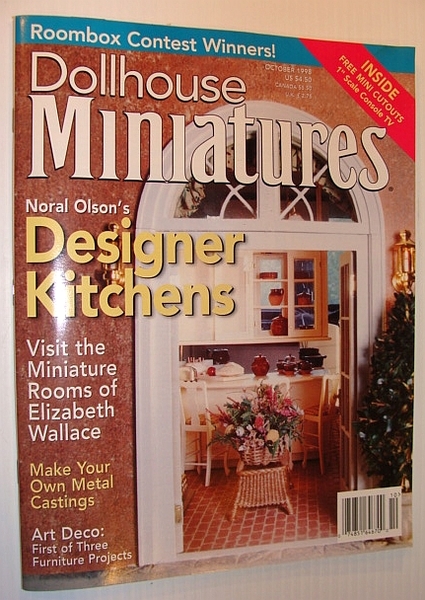 Dollhouse Miniatures Magazine, October 1998 *Noral Olson's Designer Kitchens*