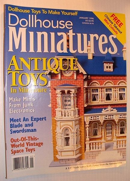 Dollhouse Miniatures, January 1998 - Antique Toys
