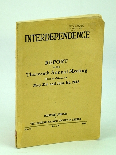 Interdependence - Quarterly Journal of the League of Nations Society …