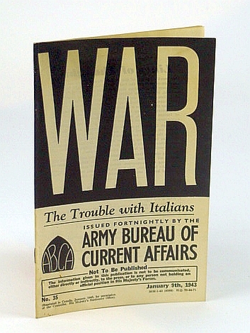 WAR: The Trouble with Italians, No. 35, January (Jan) 9th …