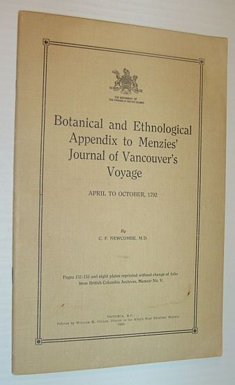 Botanical and Ethnological Appendix to Menzies' Journal of Vancouver's Voyage, …