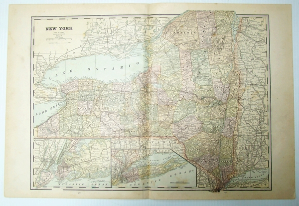 1899 Color Map of New York State