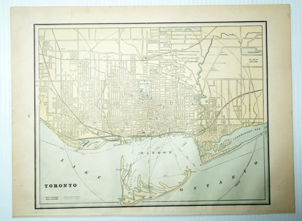 1889 Color Map of the City of Toronto, Ontario