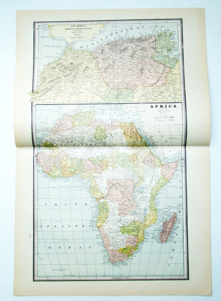 1889 Color Map of Australia and Tasmania