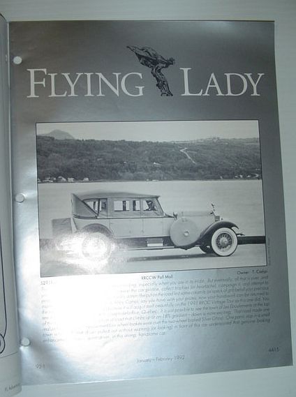 Flying Lady - The Periodical of the Rolls-Royce Owner's Club, …