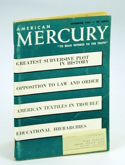 American Mercury Magazine, "To Bear Witness To The Truth", September …