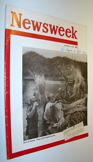 Newsweek Magazine, August 7, 1950 - Cover Photo of GIs …