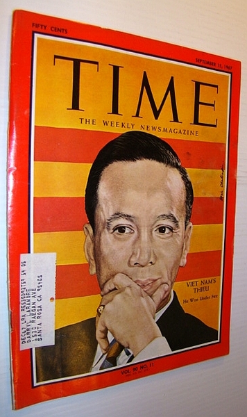 Time Magazine, September 15, 1967 - Cover Illustration of Viet …