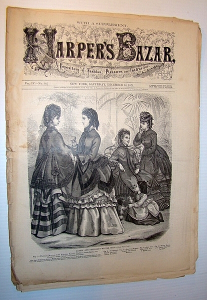 Harper's Bazar (Bazaar) Magazine, December 16, 1871 - A Repository …