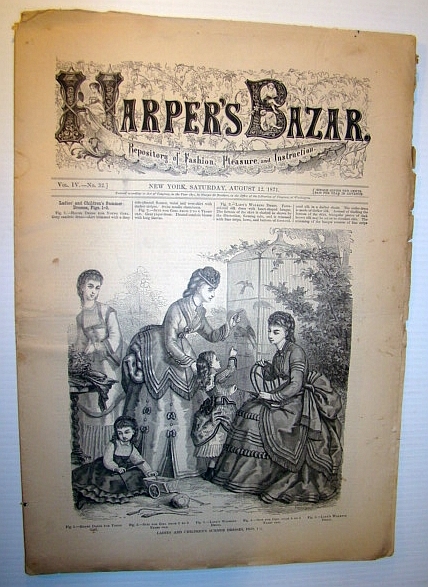 Harper's Bazar (Bazaar) Magazine, August 12, 1871 - A Repository …