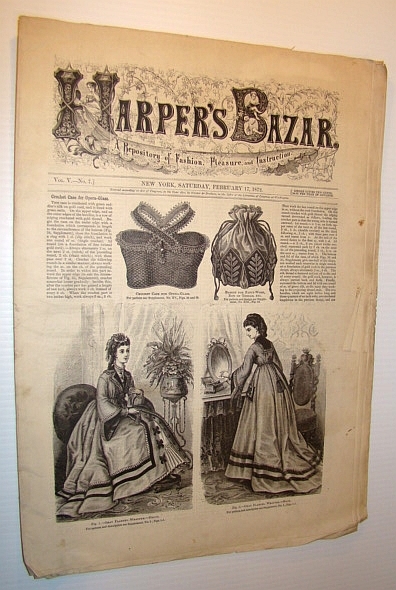 Harper's Bazar (Bazaar) Magazine, February 17, 1872 - A Repository …