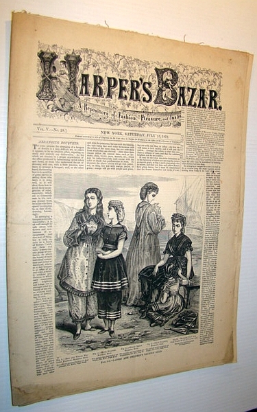Harper's Bazar (Bazaar) Magazine, July 13, 1872 - A Repository …