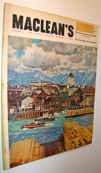 Maclean's Magazine, November (Nov.) 15, 1951 - Count Jacques-Charles-Marie-Noel Duge …