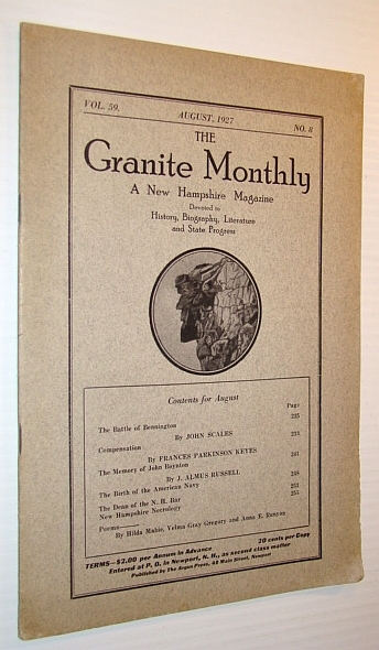 The Granite Monthly - A New Hampshire Magazine, August 1927