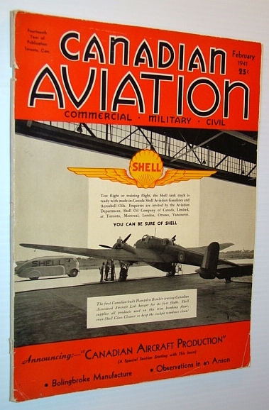 Canadian Aviation Magazine, February 1941- Canadian Aircraft Production