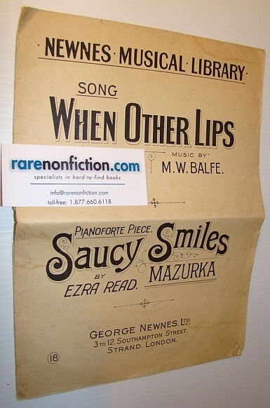 Sheet Music for: 'When Other Lips' and 'Saucy Smiles' - …