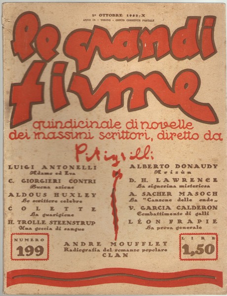 Le grandi firme. Anno IX n.199. 1 Ottobre 1932 Quindicinale …