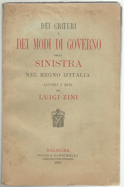 Dei criteri e dei modi di governo della sinistra nel …