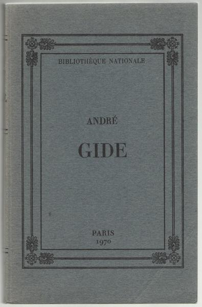 Bibliothèque Nationale. André Gide.