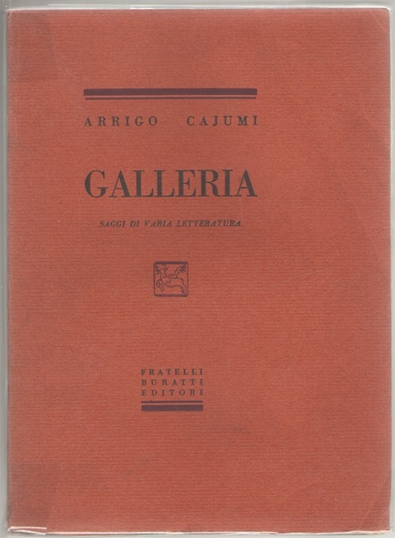 Galleria. Saggi di Varia Letteratura.
