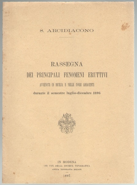 Rassegna dei principali fenomeni eruttivi avvenuti in Sicilia e nelle …