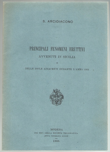 Principali fenomeni eruttivi avvenuti in Sicilia e nelle isole adiacenti …