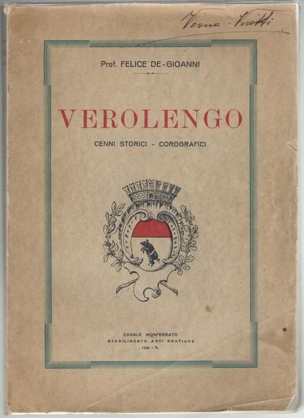 Verolengo cenni storici-corografici.