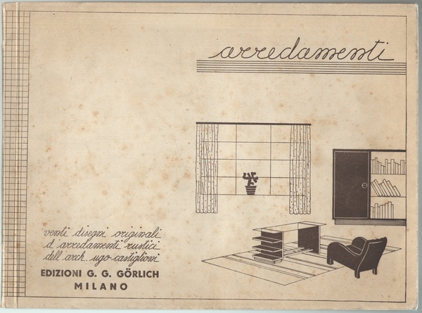Arredamenti. Venti disegni originali d’arredamenti rustici dell’arch. Ugo Castiglioni.