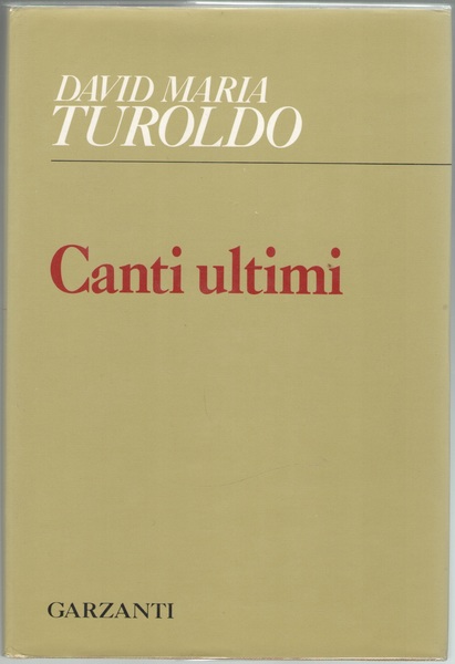 Canti ultimi.