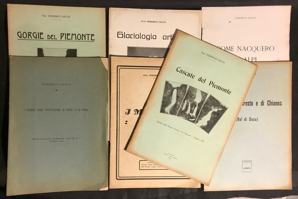 LOTTO di 7 estratti di Federico Sacco: GORGIE DEL PIEMONTE …
