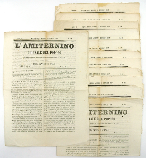 L'AMITERNINO GIORNALE DEL POPOLO. ROMA CAPITALE D'ITALIA. LIBERTÀ. UNITÀ. ANNO …