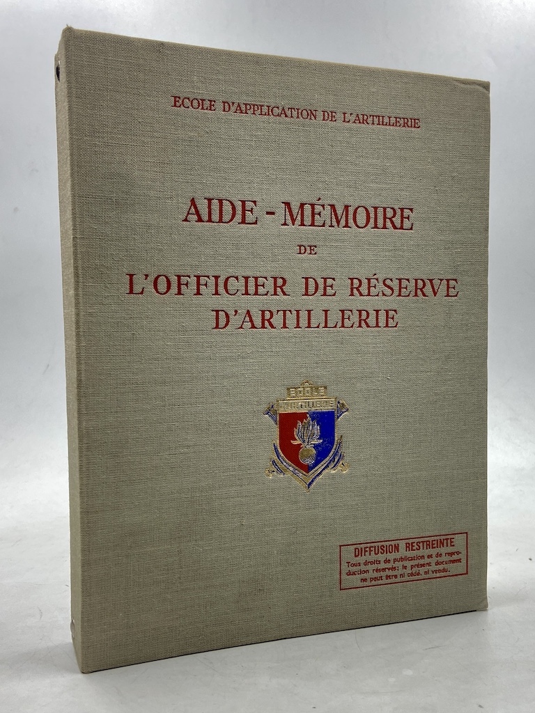 AIDE-MÉMOIRE DE L’OFFICIER DE RÉSERVE D’ARTILLERIE.