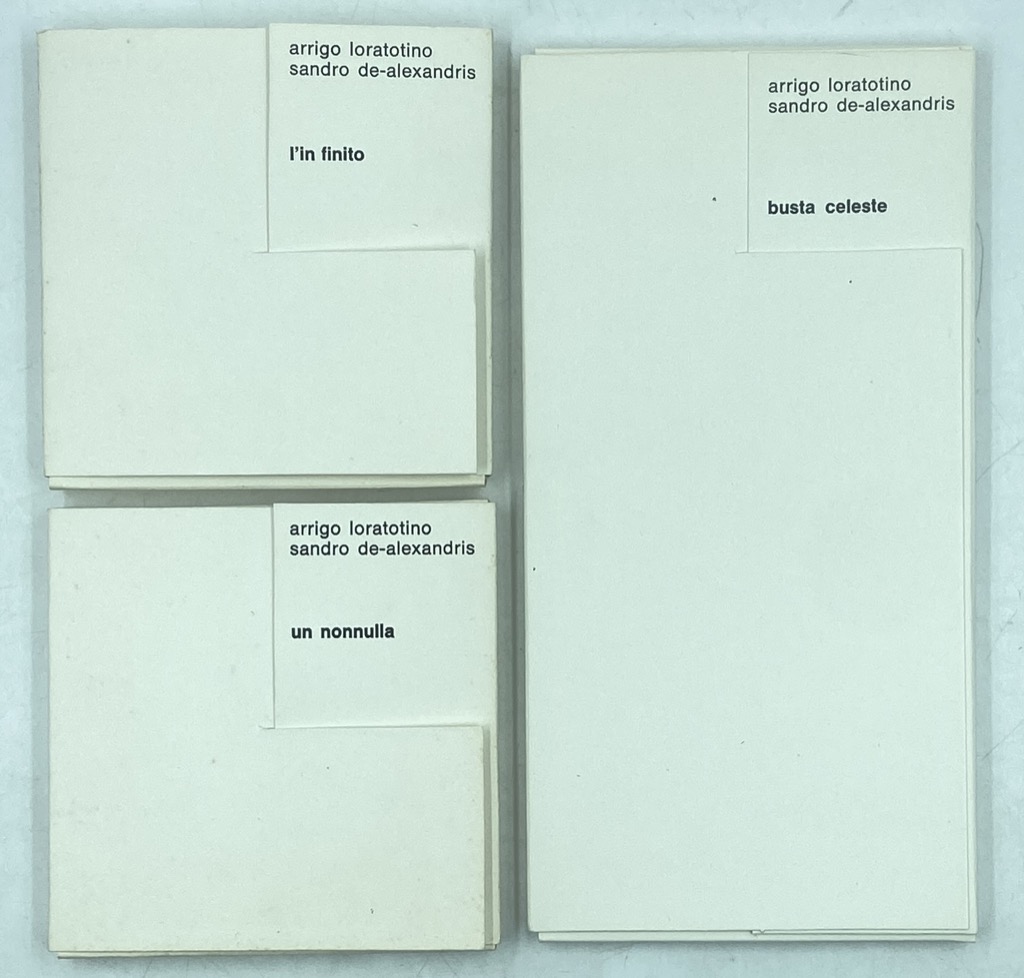 ARRIGO LORATOTINO - SANDRO DEALEXANDRIS - SITUAZIONI PSICOVERBALI. L'IN FINITO. …
