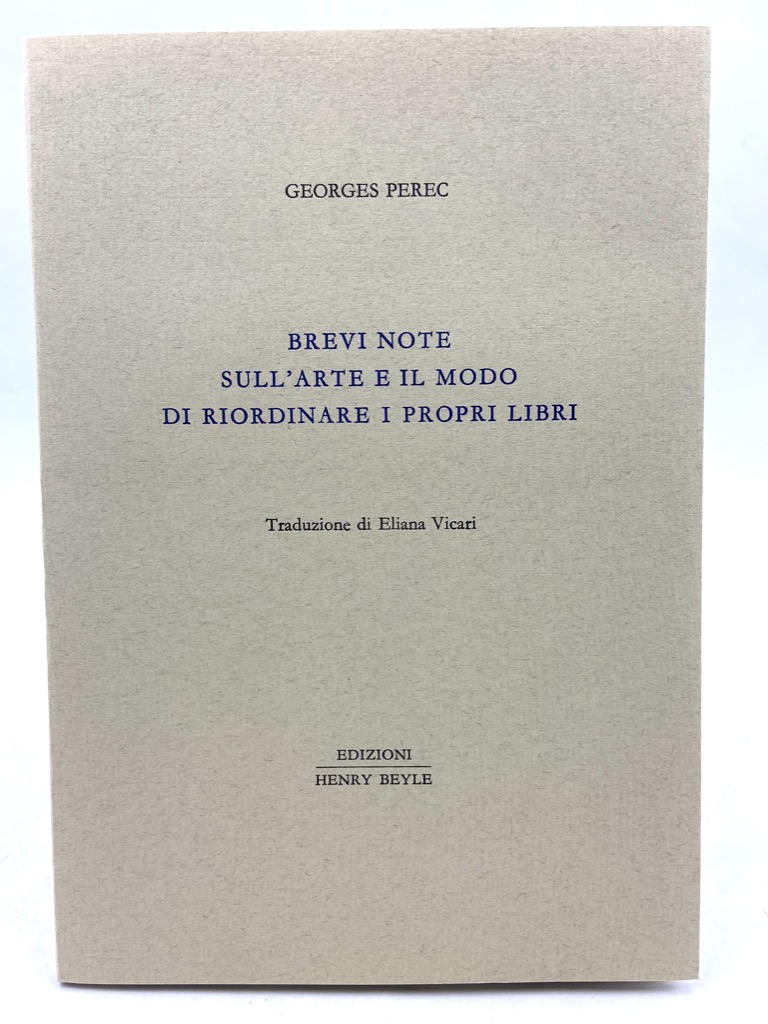 BREVI NOTE SULL’ARTE E IL MODO DI RIORDINARE I PROPRI …