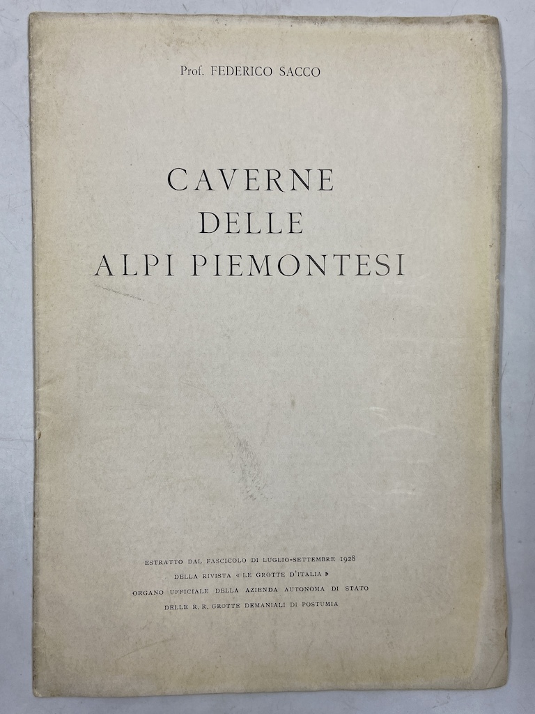 CAVERNE DELLE ALPI PIEMONETSI.