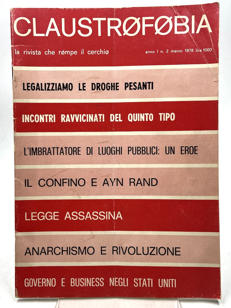 CLAUSTROFOBIA la rivista che rompe il cerchio. Anno I n. …